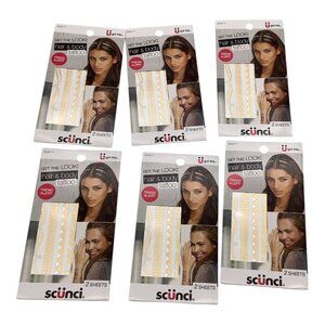 Scunci Temporary Gold & Silver Hair & Body Tattoos 2 Sheets Each Lot of 6